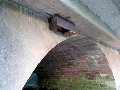 Nistkästen unter einer Brücke bieten Brutplätze, die vor Prädatoren weitgehend sicher sind (Foto: Horst Basermann)
